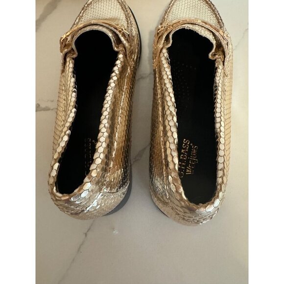 G.H. Bass Weejuns Lilianna Keeper Bit Gold Loafers Snake Womens Size 7.5 NEW - Picture 6 of 7